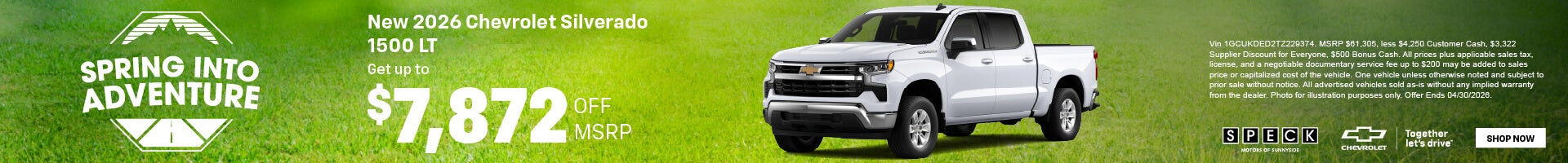 7872 off msrp chevy silverado 1500